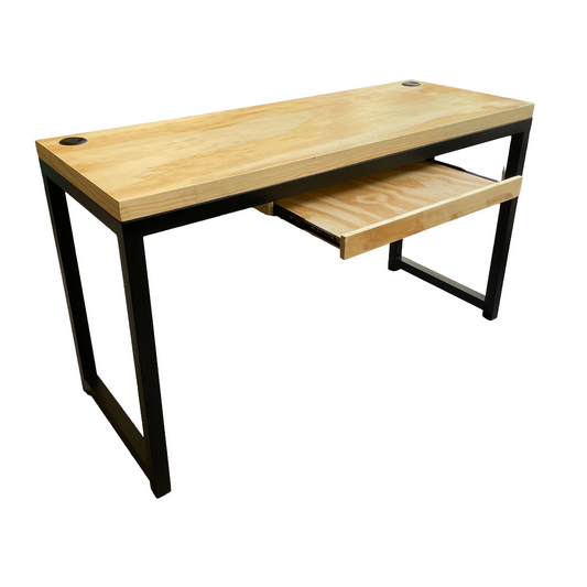 Escritorio con vista lateral, mostrando parte inferior del escritorio.