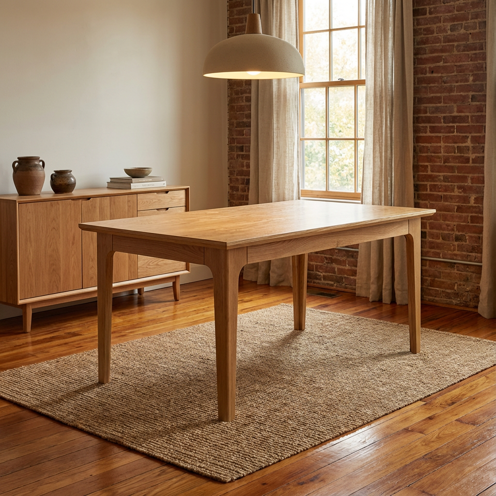 Comedor Lucerna. comedor hecho de madera, acogedor y funcional, ideal para un espacio luminoso, moderno y natural.