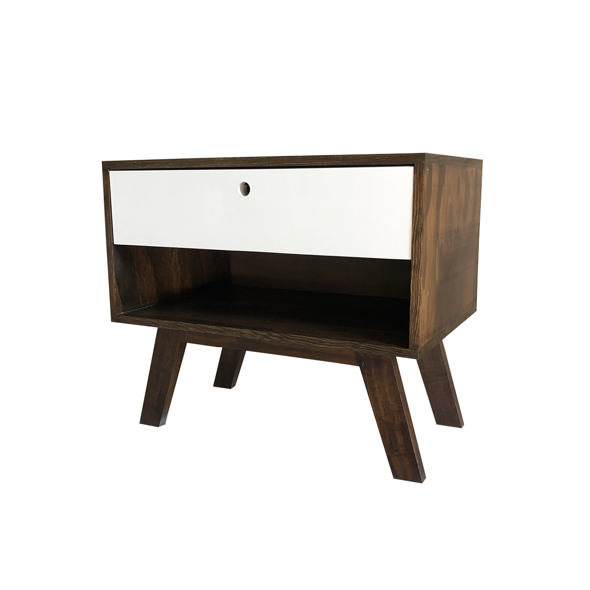 Buró de madera estilo moderno con un cajón