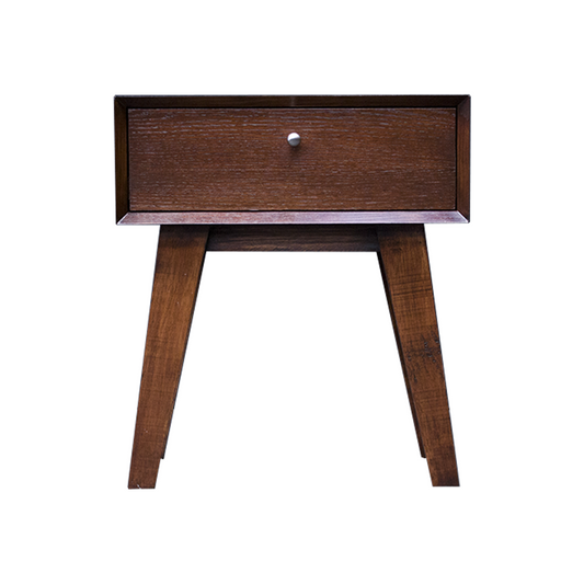 Buró Rocco, vista frontal del mueble en color café tradicional.