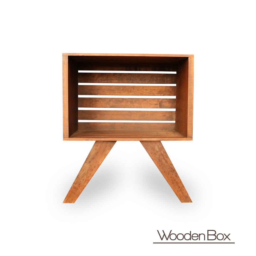 Buró Paolo Nogal, mueble con base estilo minimalista en color café envejecido.