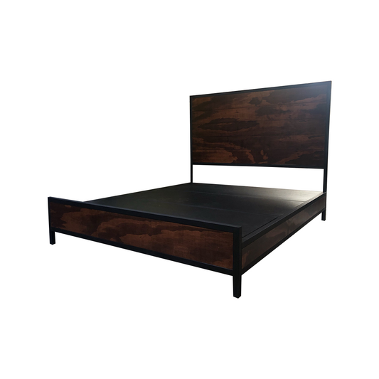 Recámara Estilo Industrial, muestra de los detalles de este producto hecho con madera de calidad.