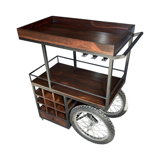 Carrito Bar Teques, vista desde arriba de toda la pieza para apreciar su funcionamiento