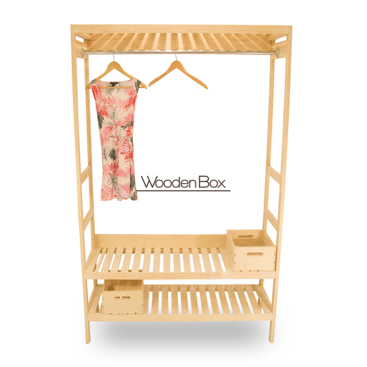 Organizador Dijver, toda la extensión del mueble con la muestra de colocación en ropa