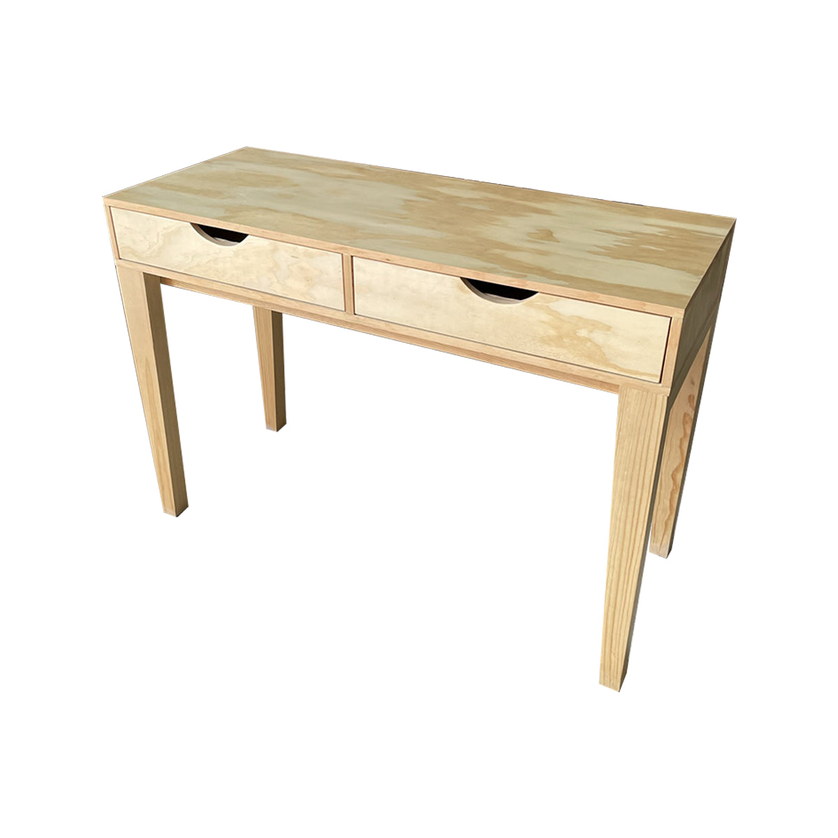 Escritorio Salamanca, vista superior del artículo de oficina con dos cajones integrados en la zona frontal.