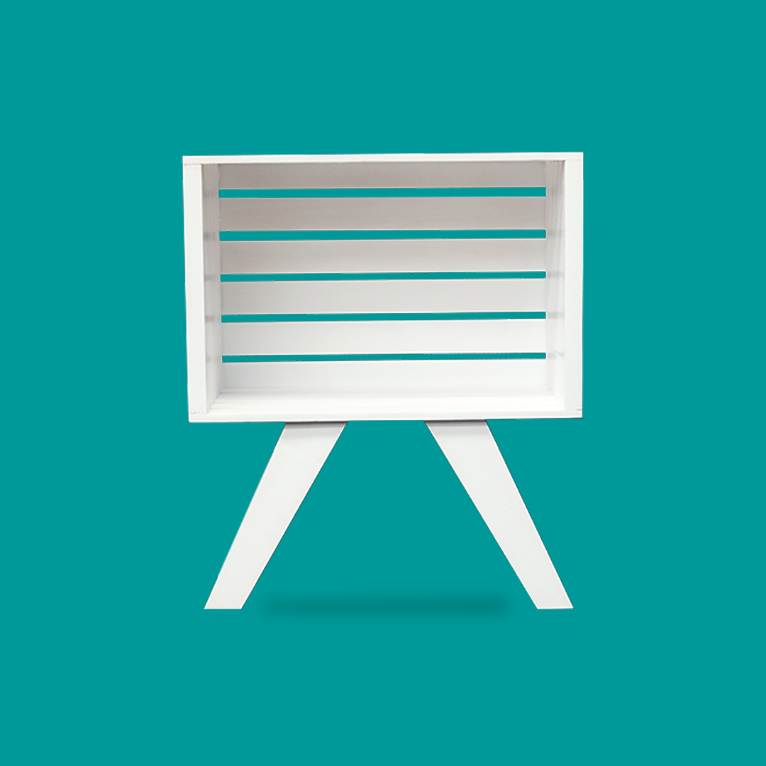 Buró Paolo Blanco, mueble estilo minimalista en color blanco.