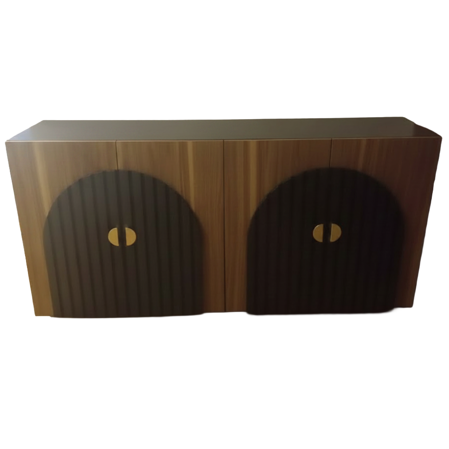 Recibidor con toma superior, mostrnado el acabado del mueble.