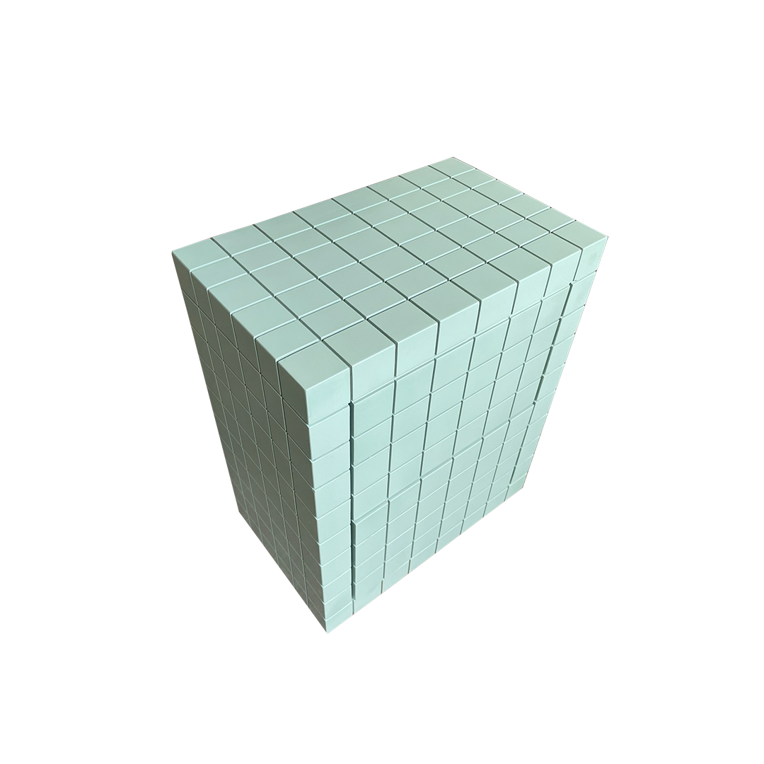 Buró para recámara vista lateral superior mostrando el acabado del mueble.