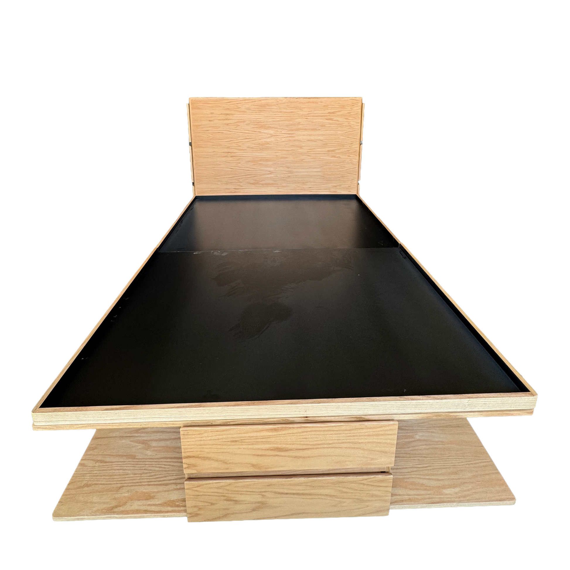 Base de cama con cajones, de toma frontal.