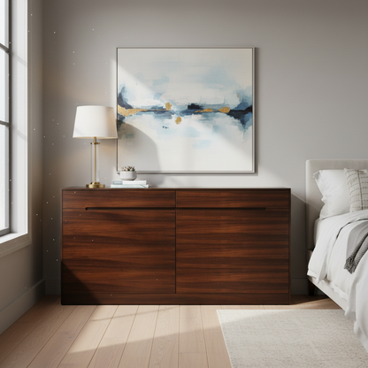 Cajonera dentro de una recámara viendo su funcionamiento.