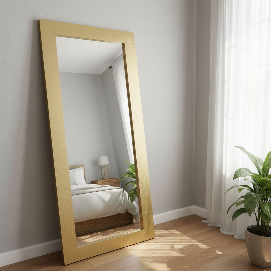 Espejo gigante Milán marco dorado