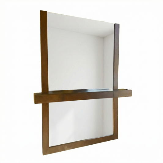 Espejo gigante con repisa y cajones integrados