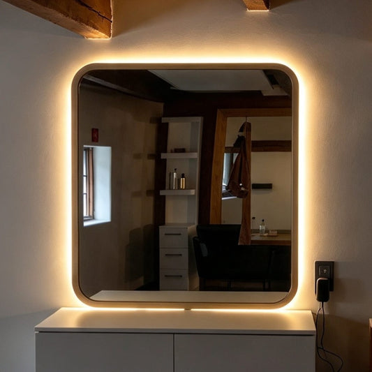 Espejo con luz LED