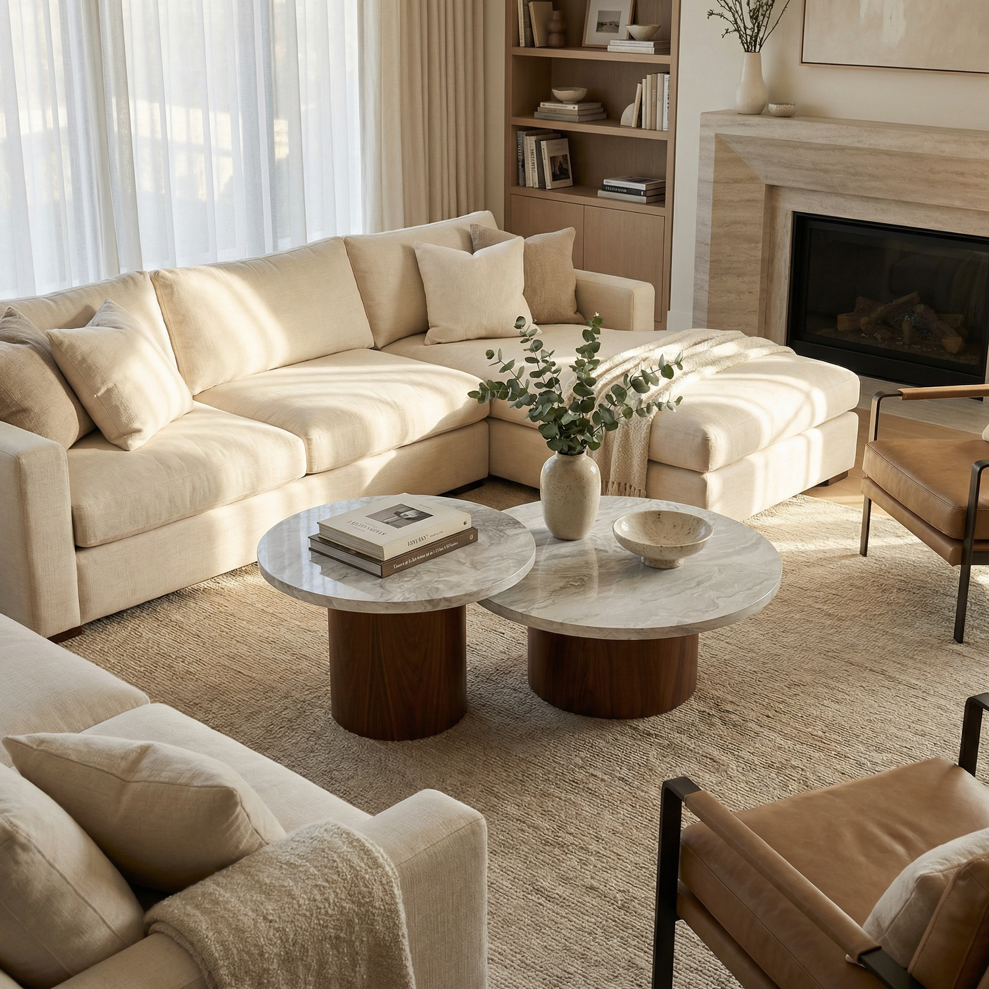 Mesa de centro en un ambiente, viendo su funcionamiento.