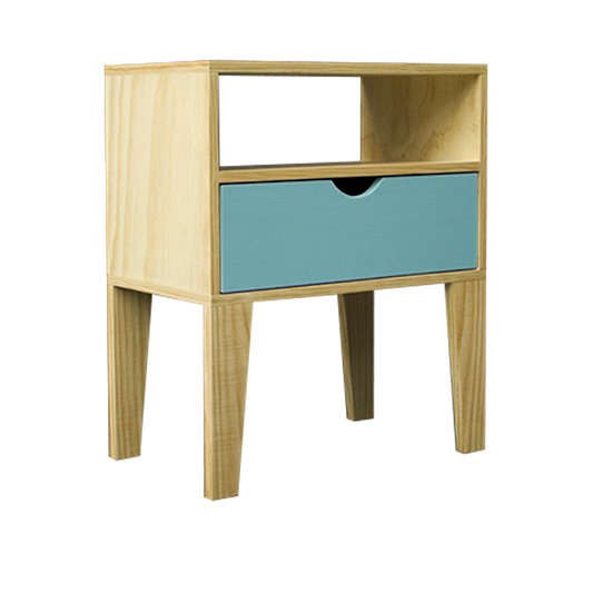 Buró Salamanca Mint, mueble con cajón personalizable en color menta y base en color natural. Buró estilo nórdico.