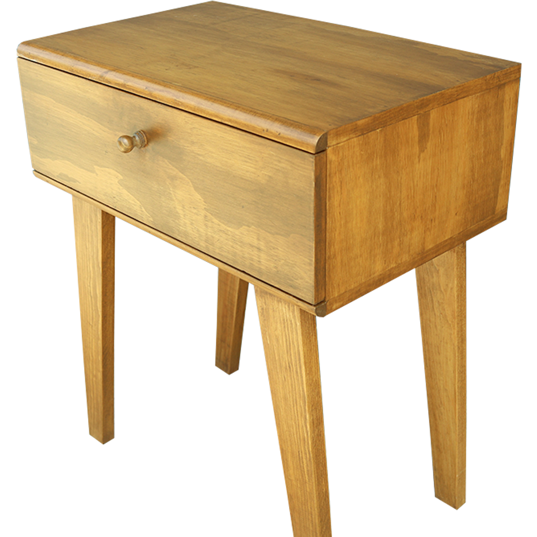 Buró de madera rústicos, muestra lateral de este mueble que tiene un estilo tradicional en color café envejecido. 