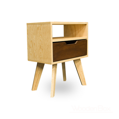 buros de madera. Buro de color natural madera con un cajón café