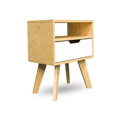 buros de madera. Buro de color natural con color blanco 