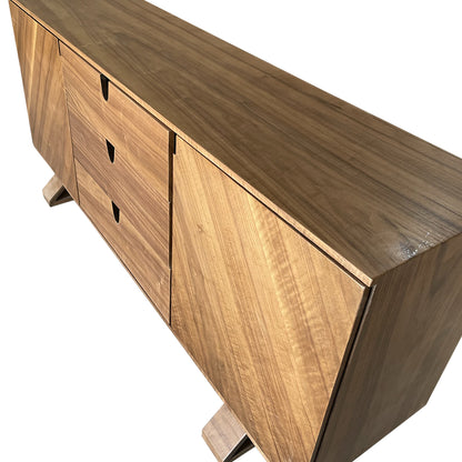 Bufetera moderna, vista superior mostrando los detalles del mueble.