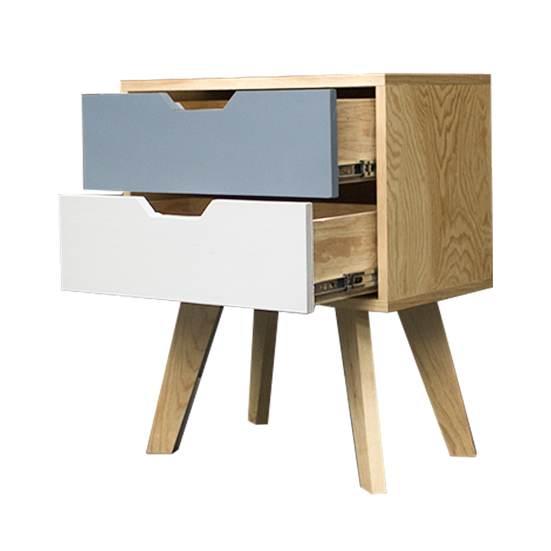 Buró Teodoro Grey, vista detallada del funcionamiento de los cajones.