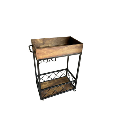 Carrito Bar Slapy, mueble sencillo con tintes de lo moderno con lo clásico