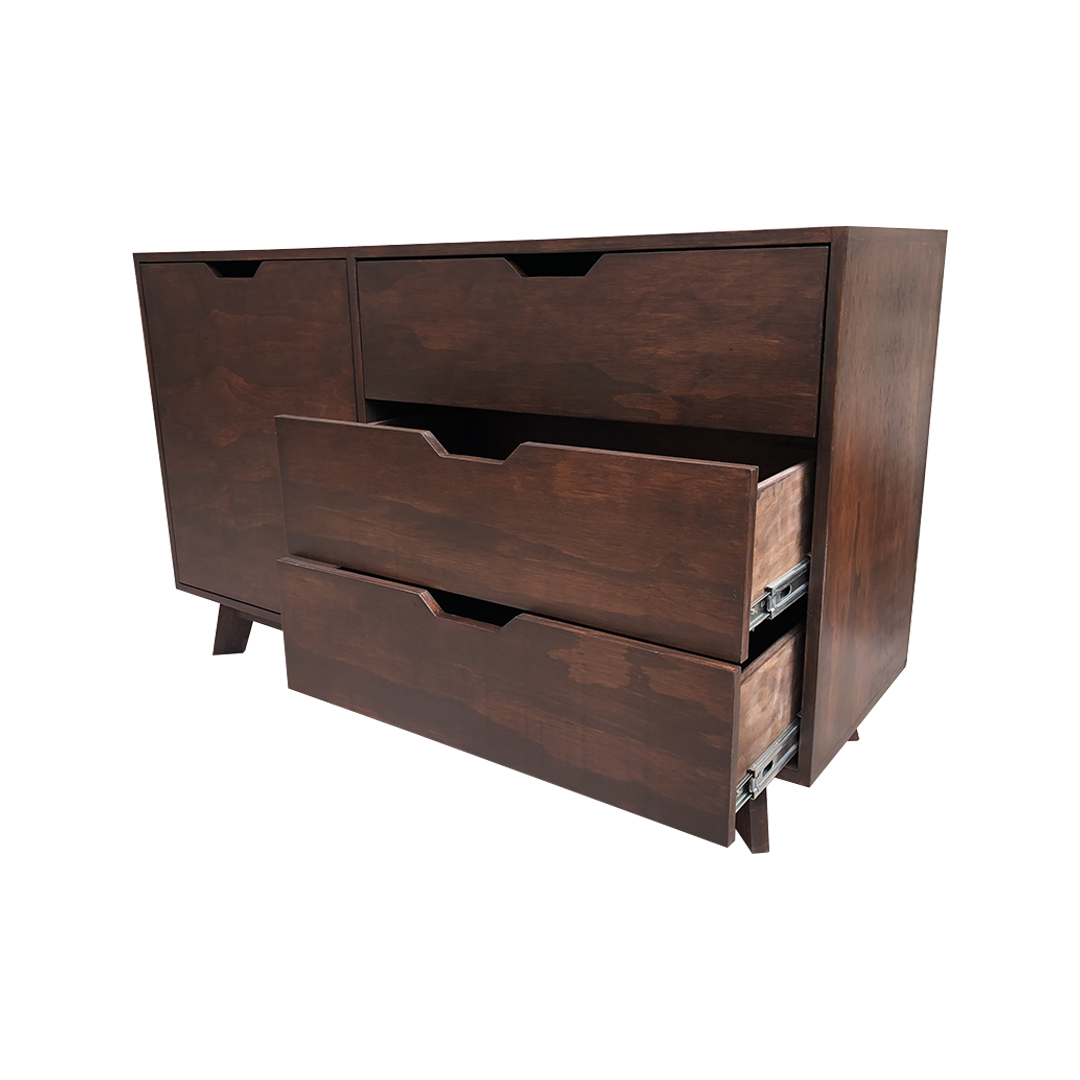 Cómoda Nápoles barnizado de nogal obscuro Wooden – Wooden